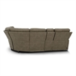 Furniture of America Brio Fabric Power Sectional with Lift Chair in Brown