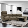 Furniture of America Brio Fabric Power Sectional with Lift Chair in Brown