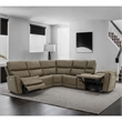 Furniture of America Brio Fabric Power Sectional with Lift Chair in Brown