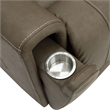 Furniture of America Brio Fabric Power Sectional with Lift Chair in Brown