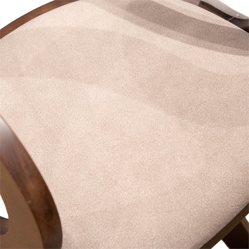 Furniture of America Nazaen Wood Barrel Back Counter Stools in Walnut (Set of 2)