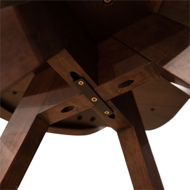 Furniture of America Nazaen Wood Barrel Back Counter Stools in Walnut (Set of 2)