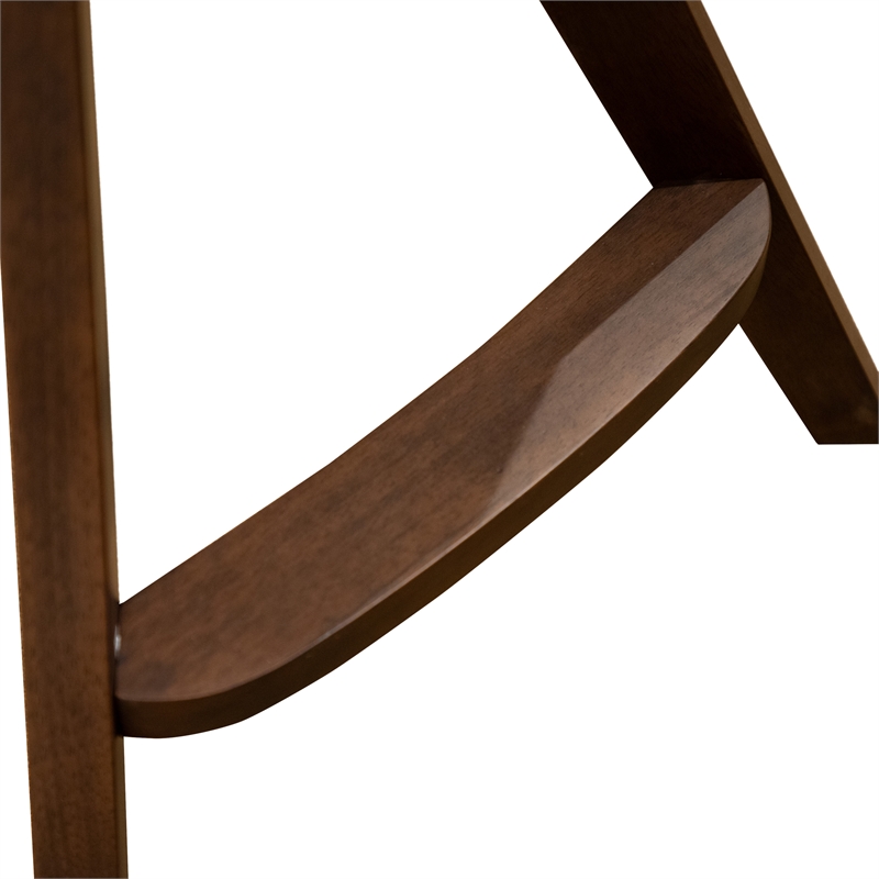 Furniture of America Nazaen Wood Barrel Back Counter Stools in Walnut (Set of 2)