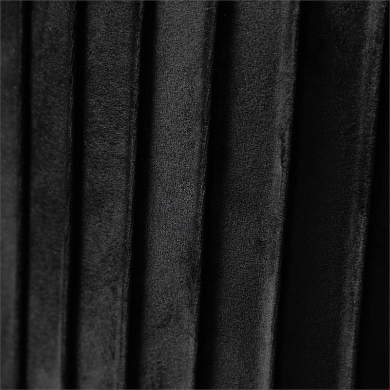 Furniture of America Magnus Fabric Upholstered Round Accent Stool in Black