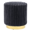 Furniture of America Vail Fabric Upholstered Round Plinth Base Stool in Gray