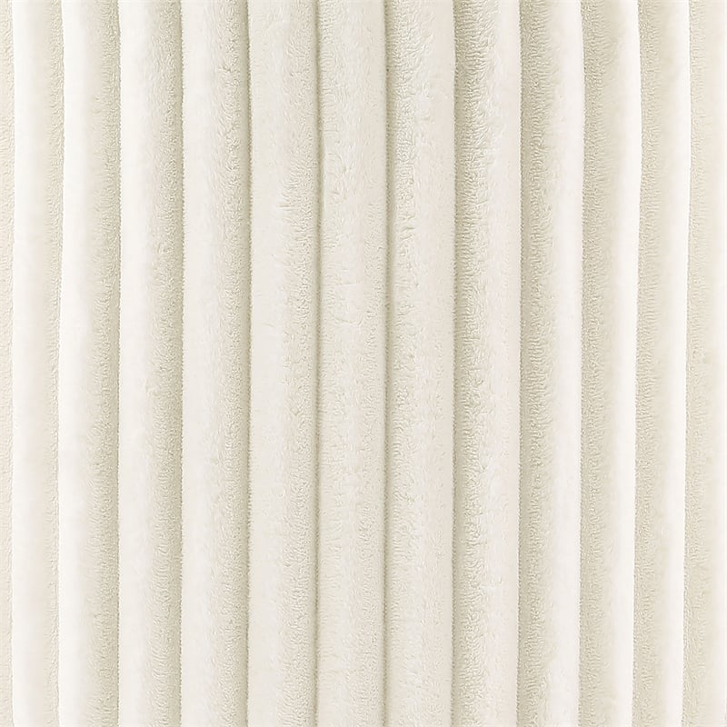 Furniture of America Vail Fabric Upholstered Round Plinth Base Stool in Beige