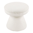 Furniture of America Rami Fabric Upholstered Round Mushroom-Shape Stool in Beige