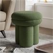 Furniture of America Rami Fabric Upholstered Round Mushroom-Shape Stool in Green