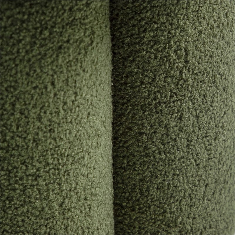 Furniture of America Rami Fabric Upholstered Round Mushroom-Shape Stool in Green