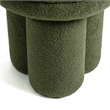 Furniture of America Rami Fabric Upholstered Round Mushroom-Shape Stool in Green