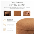 Furniture of America Rami Fabric Upholstered U-Shaped Shearling Stool in Green
