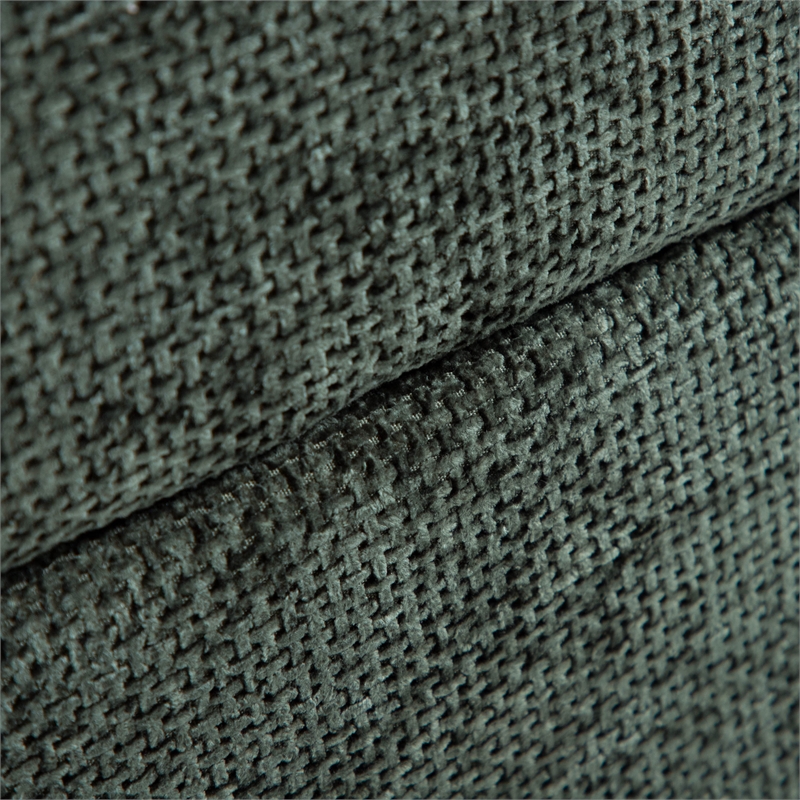 Furniture of America Renzo Chenille Square Cube Design Storage Stool in Green