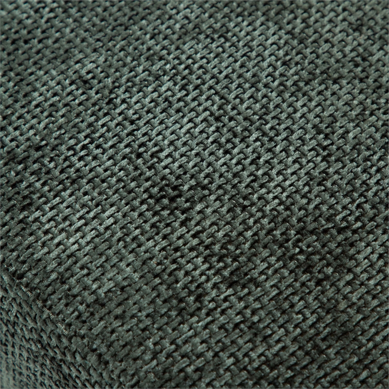 Furniture of America Renzo Chenille Square Cube Design Storage Stool in Green