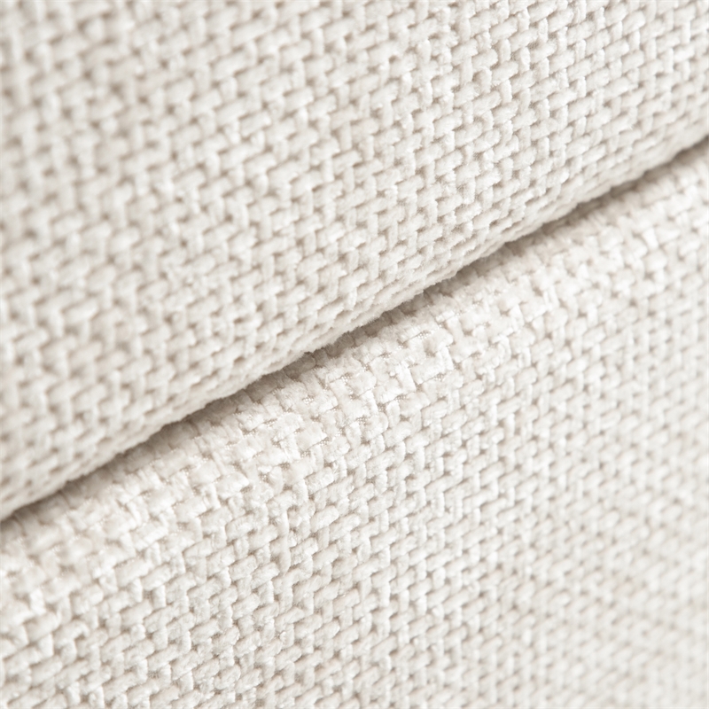 Furniture of America Renzo Chenille Square Cube Design Storage Stool in Beige