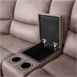 Furniture of America Jimmy Solid Wood L-Shaped Power Sectional with USB in Brown