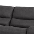 Furniture of America Jimmy Solid Wood L-Shaped Power Sectional with USB in Gray