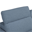 Furniture of America Kirel Fabric Swivel Arm L-Shaped Blue Power Sectional
