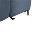 Furniture of America Kirel Fabric Swivel Arm L-Shaped Blue Power Sectional