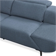 Furniture of America Kirel Fabric Swivel Arm L-Shaped Blue Power Sectional