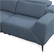 Furniture of America Kirel Fabric Swivel Arm L-Shaped Blue Power Sectional