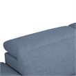 Furniture of America Kirel Fabric Swivel Arm L-Shaped Blue Power Sectional