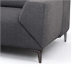 Furniture of America Kirel Fabric Swivel Arm L-Shaped Gray Power Sectional