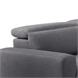 Furniture of America Kirel Fabric Swivel Arm L-Shaped Gray Power Sectional