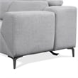 Furniture of America Kirel Fabric Swivel Arm L-Shaped Light Gray Power Sectional