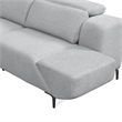 Furniture of America Kirel Fabric Swivel Arm L-Shaped Light Gray Power Sectional