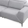 Furniture of America Kirel Fabric Swivel Arm L-Shaped Light Gray Power Sectional