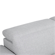 Furniture of America Kirel Fabric Swivel Arm L-Shaped Light Gray Power Sectional