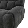Furniture of America Tavie Chenille L-Shaped Power Sectional with USB in Gray