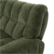 Furniture of America Tavie Chenille L-Shaped Power Sectional with USB in Green