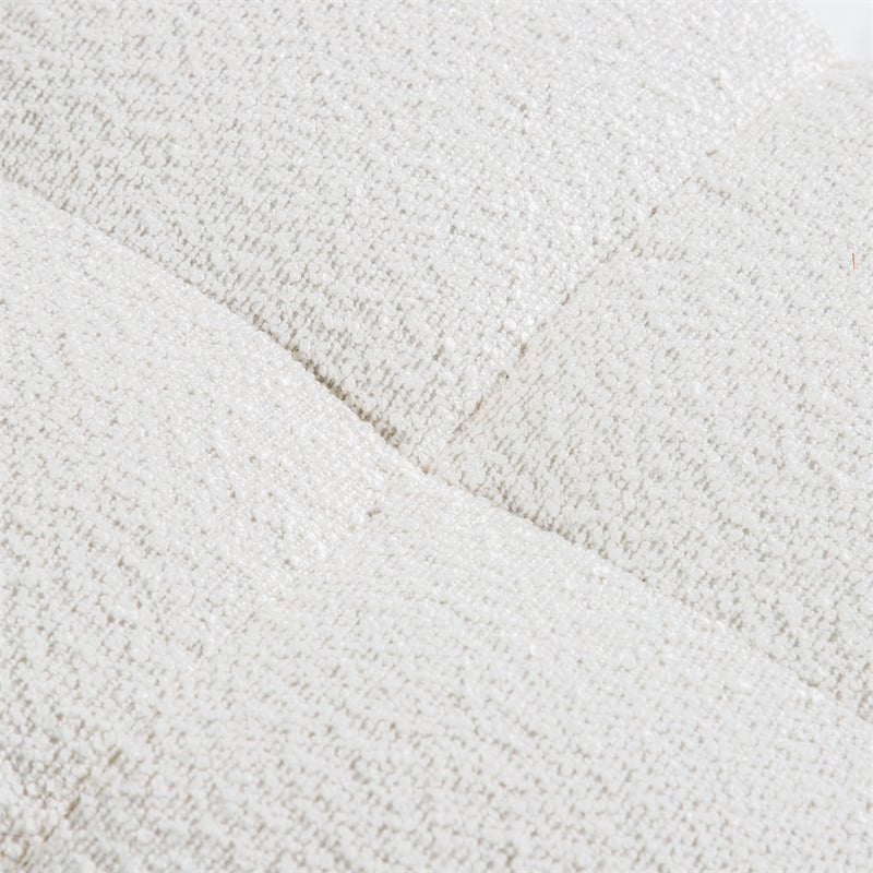 Furniture of America Renzo Fabric Upholstered Square Storage Stool in Beige