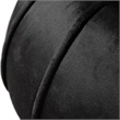 Furniture of America Magnus Velvet Round Bow Tie Design Stool in Black
