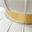 Furniture of America Magnus Velvet Round Bow Tie Design Stool in White
