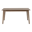 Furniture of America Worlow Solid Wood Rectangular Dining Table in Walnut