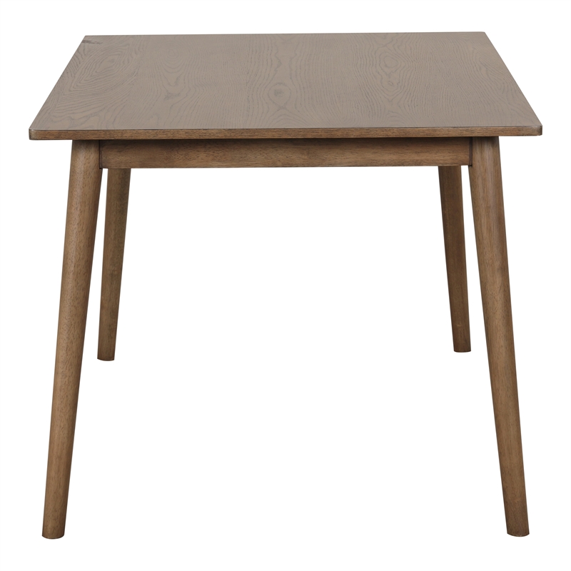 Furniture of America Worlow Solid Wood Rectangular Dining Table in Walnut