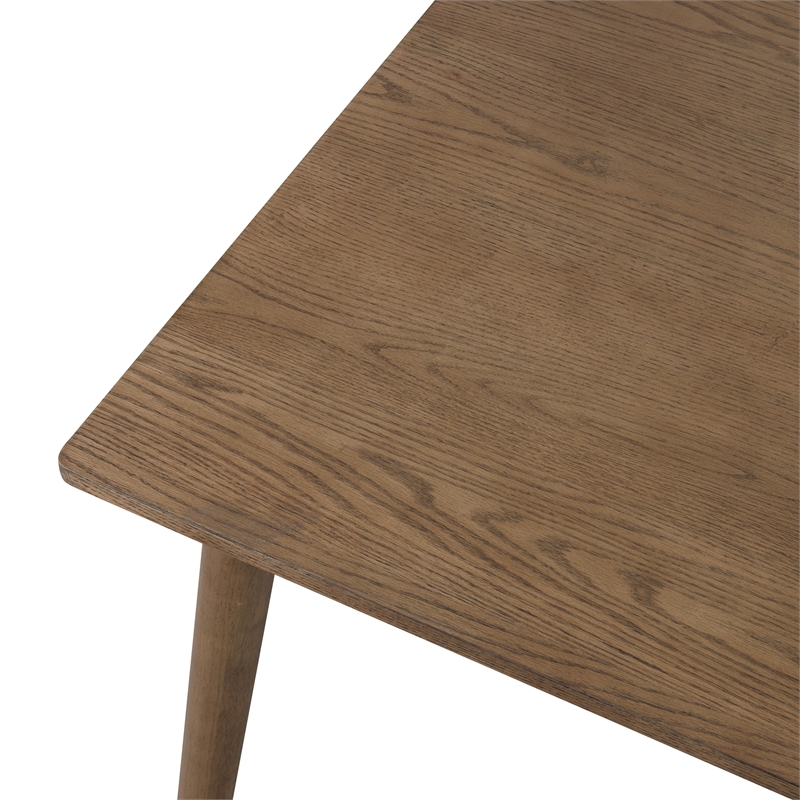 Furniture of America Worlow Solid Wood Rectangular Dining Table in Walnut