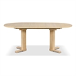 Furniture of America Alakez Solid Wood Extendable Oval Dining Table in Oak