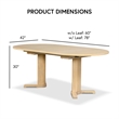 Furniture of America Alakez Solid Wood Extendable Oval Dining Table in Oak