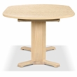 Furniture of America Alakez Solid Wood Extendable Oval Dining Table in Oak