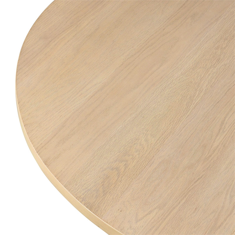 Furniture of America Alakez Solid Wood Extendable Oval Dining Table in Oak