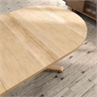 Furniture of America Alakez Solid Wood Extendable Oval Dining Table in Oak