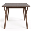 Furniture of America Beck Solid Wood Rectangular Dining Table in Walnut