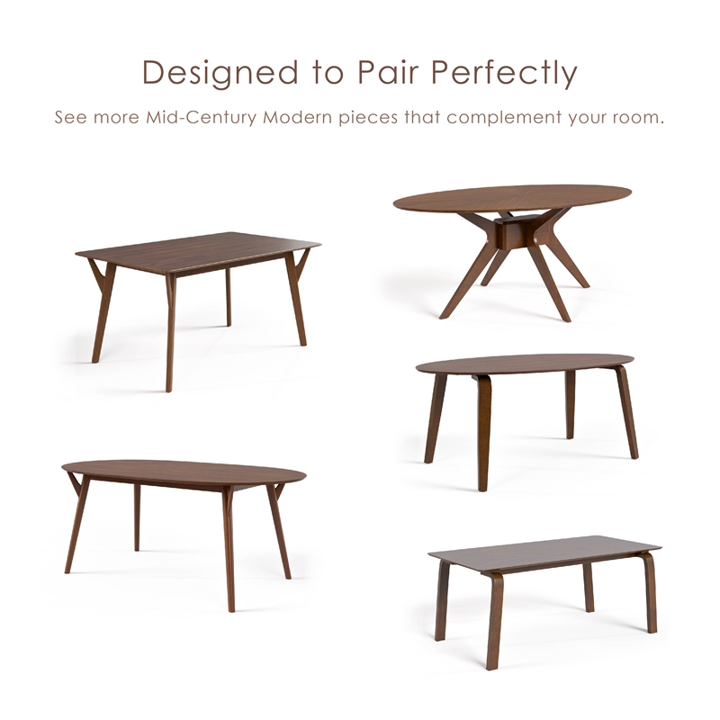 Furniture of America Beck Solid Wood Rectangular Dining Table in Walnut