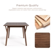 Furniture of America Beck Solid Wood Rectangular Dining Table in Walnut