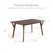 Furniture of America Beck Solid Wood Rectangular Dining Table in Walnut
