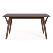 Furniture of America Beck Solid Wood Rectangular Dining Table in Walnut