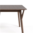 Furniture of America Beck Solid Wood Rectangular Dining Table in Walnut